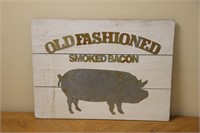 Old Fashioned Smoked Bacon Sign