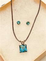 Sterling Silver & Aquamarine Necklace