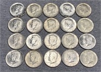 1964 90% Silver Kennedy Halves