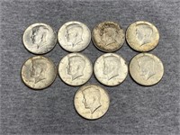 1964 90% Silver Kennedy Halves