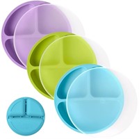 $18  Silicone Plates for Babies & Toddlers, 3 Pack