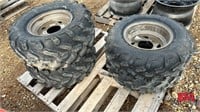 ATV Tires on Rims - 2 26x8R 12, 2 26x11R 12