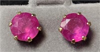 $965 10K  Ruby(3.1ct) Earrings