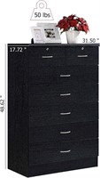 HODEDAH 7 Drawer Wood Dresser