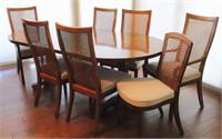 Drexel Cane Back Chairs and 2-Leaf Table