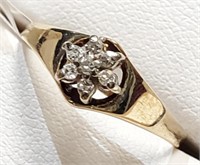 $1200 10K  Diamond(0.08ct) Estate Jewelry Ring