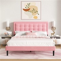UNIZONE Queen Upholstered Bed Frame