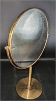 Dual Side Stand Vanity Mirror Gold Tone