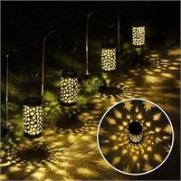 $33  GIGALUMI 6pk Solar Outdoor Lanterns, Warm