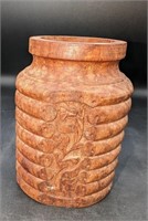 Vintage Hand Carved Wooden Vase/Jar