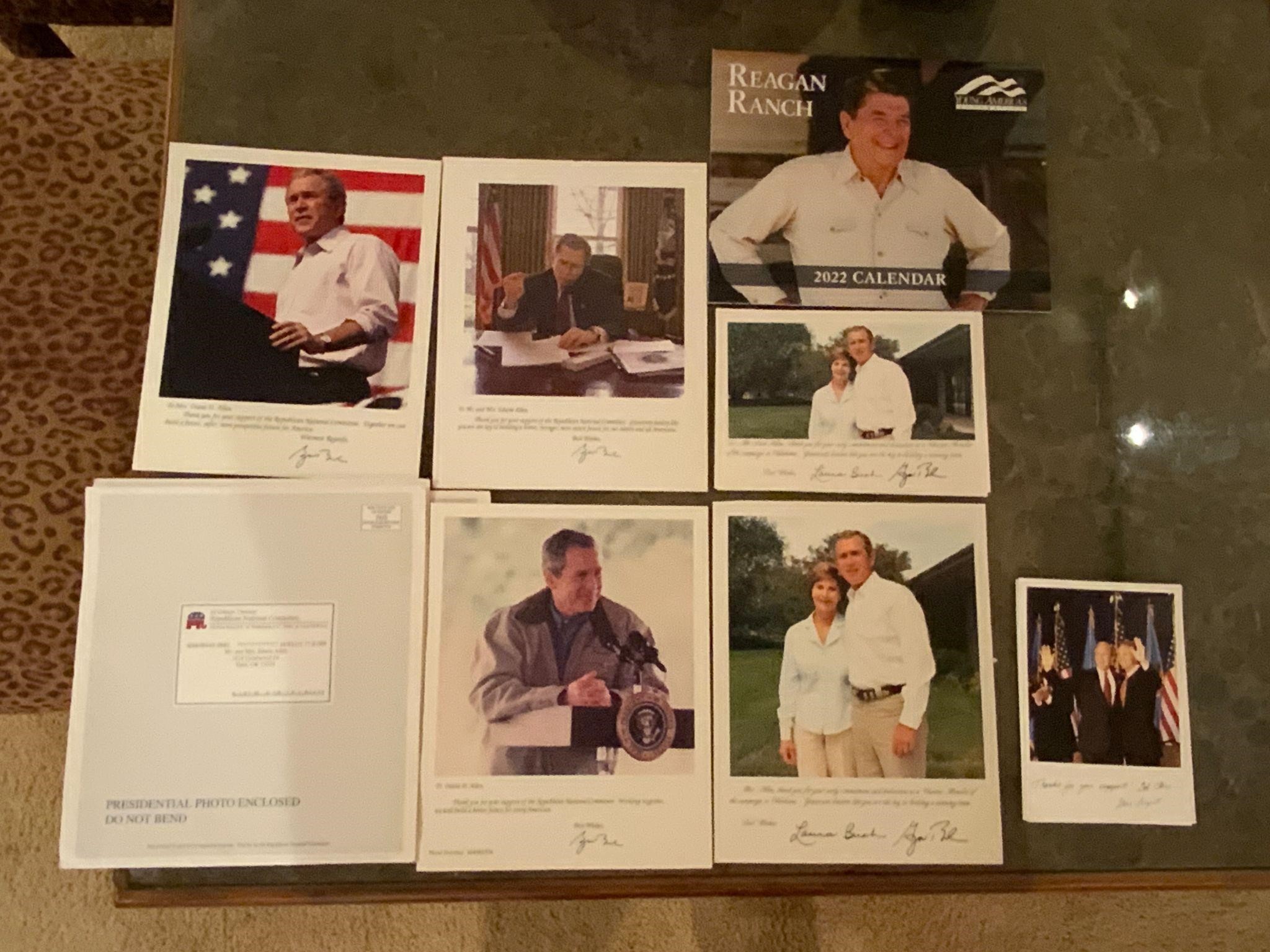 Auto Signed GOP Presidential Pictures & Calendar