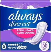 $52  Always Discreet Incontinence Pads, 156 CT