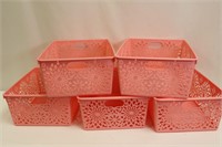 Pink Organizer Baskets