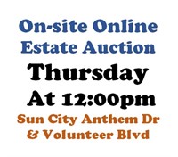 WELCOME TO OUR THUR. @12pm ONLINE PUBLIC AUCTION