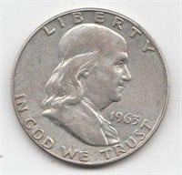 1963 90% silver US Franklin Half Dollar