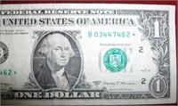 $1 2017A Star Note Ser# B03447462*