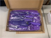NEW 6 PIECE KNIVES AND CUTTING BOARD SET PURPLE