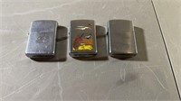Zippo (2) and Stormlite (1) Lighters