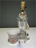 Antique Commemorative Cup & Converted Oil Lamp