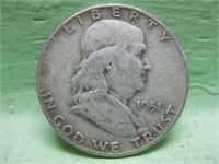 1951-D Ben Franklin Half Dollar