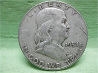1954-D Ben Franklin Half Dollar