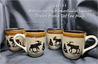 Woodland Brown Moose Coffee Mugs