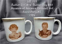 Butter Girl and Boy Reedsburg WI Cups