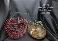 Apple Basket, Chicken Basket with Eggs