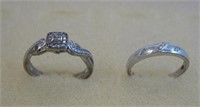 Two Sterling Silver Rings - Hallmarked
