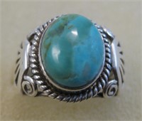 Sterling Silver Turquoise Ring - Tested