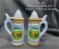 Vintage Kentucky Salt Pepper Shakers
