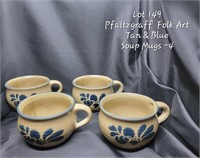 Pfaltzgraff Village Folk Art Soup Mugs
