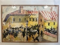 Signed Florence Italy watercolor