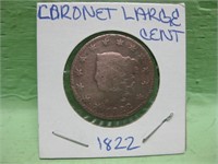 1822 Coronet Head Large Cent In Coin Flip