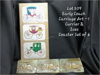 Early Coach Carriage Art Coaster