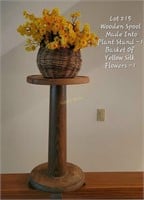 Wooden Plant Stand and plant