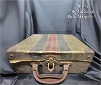 Tiny Suitcase with Strips