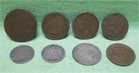 Eight Assorted US Coins Shown
