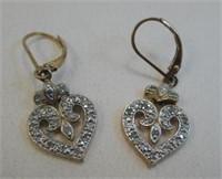 Sterling Silver Heart Earrings - Hallmarked