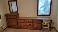 Desk, Dressers, Chair, Mirror