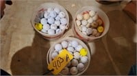 (3) Buckets Golf Balls