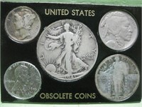 United States Obsolete Coins In Case