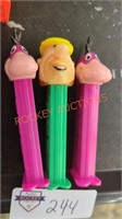 Vintage Flintstone themed pez dispensers