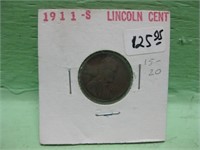 1911-S Lincoln Cent In Coin Flip