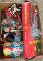 Mixed Christmas decor box lot some vintage