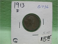 1913-S Lincoln Cent In Coin Flip