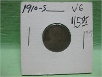 1910-S Lincoln Cent In Coin Flip