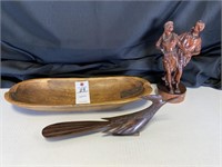 VTG Wood Pieces, Bowl is Signed by Keith Jones