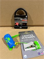 New Bell mini u lock & Hornit Mini bike light
