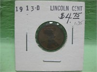 1913-D Lincoln Cent In Coin Flip